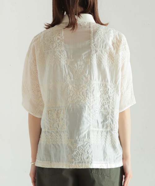 NOMBRE IMPAIR(ノンブルアンペール)の「テンセル刺繍 衿付きショートシャツ(シャツ/ブラウス・レディース・キナリ・FREE)」の7枚目の写真