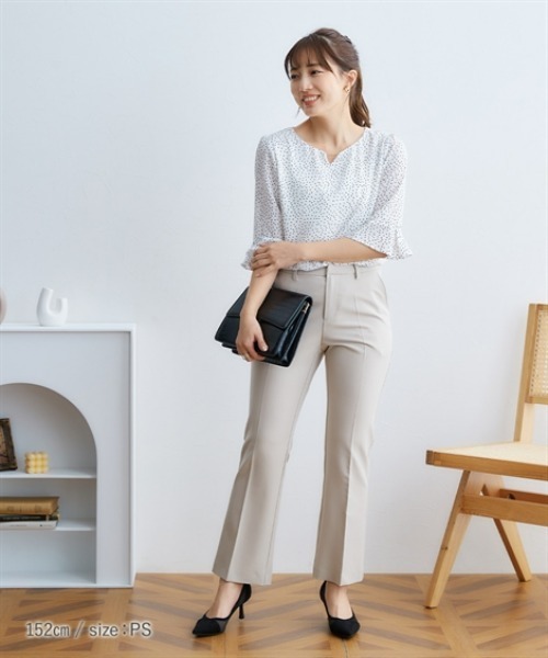 Petitjo（プッチージョ）の「小さいサイズ　フレアパンツ　低身長さん・小柄女性（その他パンツ・レディース・ベージュ/ブラック・PS/PM/PL/PSS）」の5枚目の写真