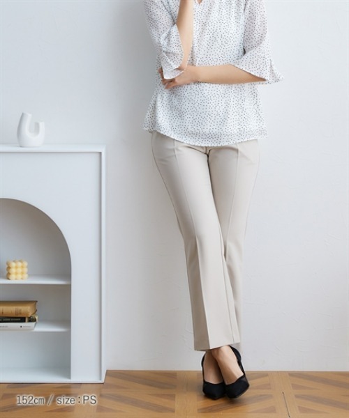 Petitjo（プッチージョ）の「小さいサイズ　フレアパンツ　低身長さん・小柄女性（その他パンツ・レディース・ベージュ/ブラック・PS/PM/PL/PSS）」の6枚目の写真