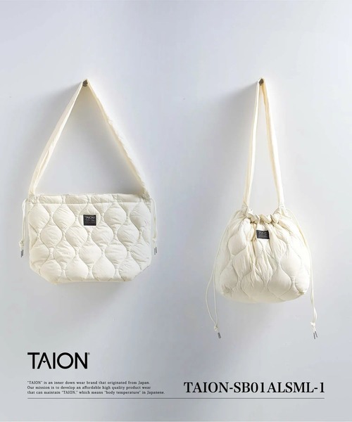 TAION(タイオン)の「【TAION(タイオン)】〈グッズ〉ミリタリー ダウンショルダーバッグ-ソフトシェル(ショルダーバッグ・メンズ・ダークネイビー/ダークグリーン/ドット/ダークグリーン系/ブラック/グレイッシュベージュ/オリーブ/ダークオリーブ/オフホワイト・FREE)」の2枚目の写真