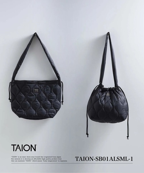 TAION(タイオン)の「【TAION(タイオン)】〈グッズ〉ミリタリー ダウンショルダーバッグ-ソフトシェル(ショルダーバッグ・メンズ・ダークネイビー/ダークグリーン/ドット/ダークグリーン系/ブラック/グレイッシュベージュ/オリーブ/ダークオリーブ/オフホワイト・FREE)」の3枚目の写真