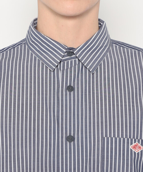 トップス DANTON COTTON POPLIN WORK SHIRT 42 DANTON MEN'S WORK SHIRT
