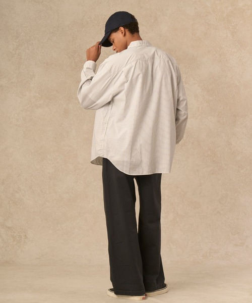 トップス DANTON COTTON POPLIN WORK SHIRT 42 DANTON MEN'S COTTON POPLIN WORK SHIRT