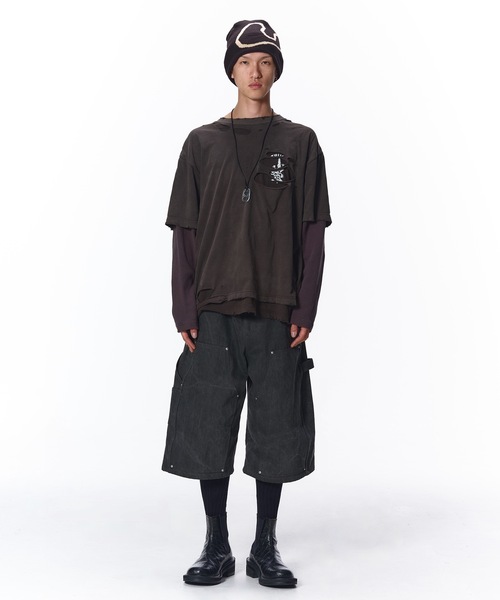 JIEDA(ジエダ)の「FADE DRILL 3/4 DOUBLE KNEE PANTS(チノパンツ・メンズ・カーキ/ブラック/ベージュ・2/1)」の5枚目の写真
