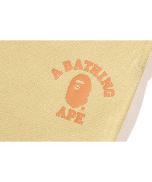 A BATHING APE(アベイシングエイプ)の「COLLEGE SWEAT SHORTS(スウェットパンツ・レディース・ピンク/イエロー・SMALL/MEDIUM)」の5枚目の写真