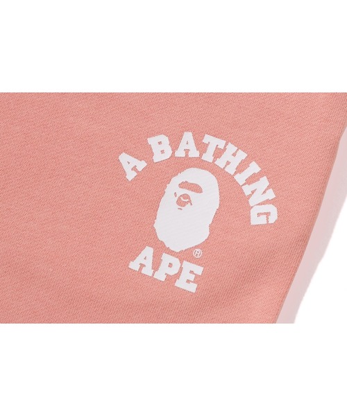 A BATHING APE(アベイシングエイプ)の「COLLEGE SWEAT SHORTS(スウェットパンツ・レディース・ピンク/イエロー・SMALL/MEDIUM)」の6枚目の写真
