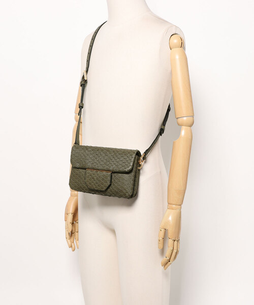 ALLSAINTS(オールセインツ)の「JUPITER SNAKE EFFECT LEATHER CROSSBODY BAG | JUPITER スネーク エフェクト レザー クロスボディ バッグ(ショルダーバッグ・レディース・グリーン系その他・ONE SIZE)」の10枚目の写真