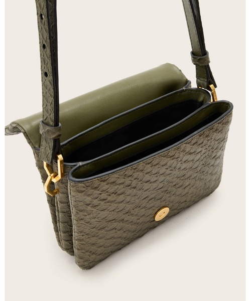 ALLSAINTS(オールセインツ)の「JUPITER SNAKE EFFECT LEATHER CROSSBODY BAG | JUPITER スネーク エフェクト レザー クロスボディ バッグ(ショルダーバッグ・レディース・グリーン系その他・ONE SIZE)」の3枚目の写真