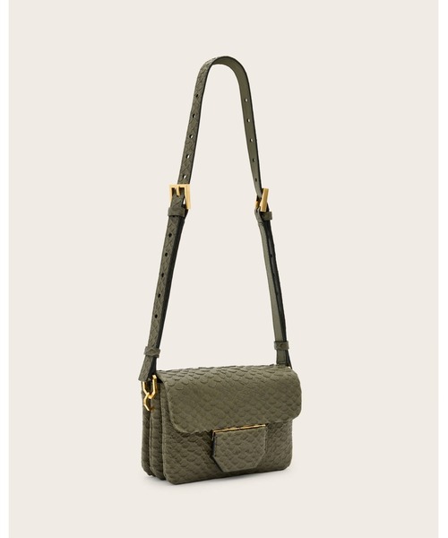 ALLSAINTS(オールセインツ)の「JUPITER SNAKE EFFECT LEATHER CROSSBODY BAG | JUPITER スネーク エフェクト レザー クロスボディ バッグ(ショルダーバッグ・レディース・グリーン系その他・ONE SIZE)」の4枚目の写真
