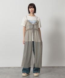 LAKOLE | シアーチェックフリルワンピース / 322160(ワンピース)