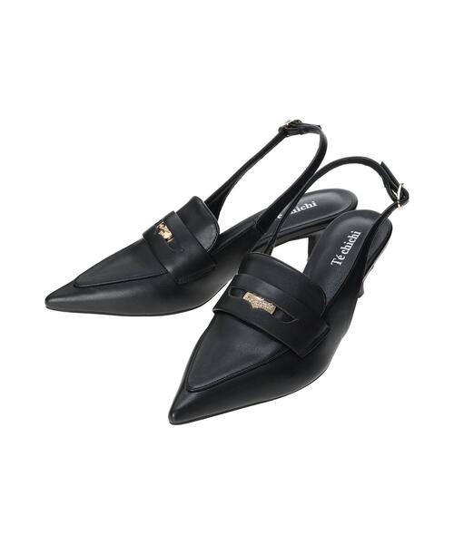 Te chichi（テチチ）の「ポインテッドコインミュール《2025spring catalog item》（パンプス・レディース・ブラウン/ブラック・38/37）」の5枚目の写真