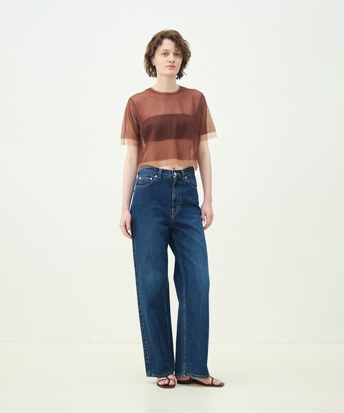 MACPHEE(マカフィー)の「シアーレイヤー クルーネックプルオーバー(ニット/セーター・レディース・ベージュ/ネイビー/レッド/キャメル・S)」の14枚目の写真