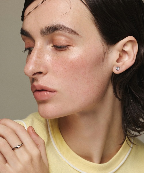 CENE(セネ)の「【CENE】セネ/ジルコニアハートピアス(ピアス(両耳用)・レディース・シルバー/ゴールド/レッド・FREE)」の7枚目の写真