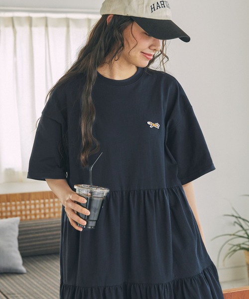 PENNEYS/ペニーズ 別注 THE FOX ロゴ ワッペン刺繍 半袖 ティアード