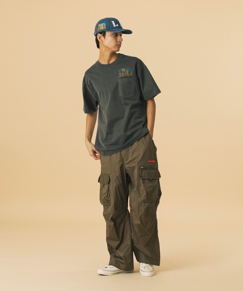 大人気 XLARGE OVERDYED DESERT S/S POCKET TEE レトロ感◎ セール】OVERDYED DESERT S/S POCKET TEE（Tシャツ/カットソー