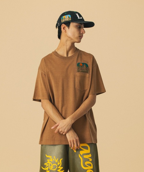 大人気 XLARGE OVERDYED DESERT S/S POCKET TEE レトロ感◎ セール】OVERDYED DESERT S/S POCKET TEE（Tシャツ/カットソー