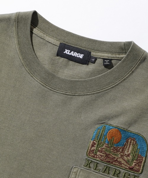 大人気 XLARGE OVERDYED DESERT S/S POCKET TEE レトロ感◎ セール】OVERDYED DESERT S/S POCKET TEE（Tシャツ/カットソー