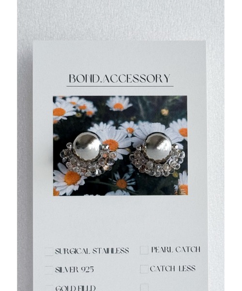 【在庫限り】 BOND】Czech beads Gather/クリア(MA)（ピアス（両耳用 ピアス
