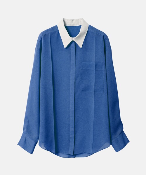 LE CIEL BLEU（ルシェルブルー）の「ボイルフロントプレスシャツ 
