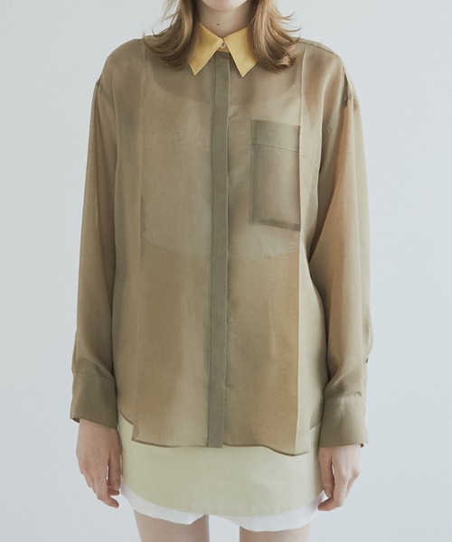 ボイルフロントプレスシャツ / Voile Front Press Shirt（シャツ