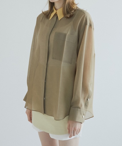 ボイルフロントプレスシャツ / Voile Front Press Shirt（シャツ