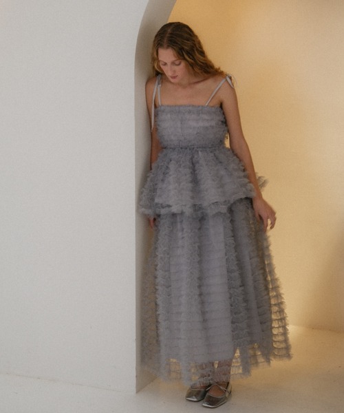 セール】tulle frill camisole（キャミソール）｜HONEY MI HONEY