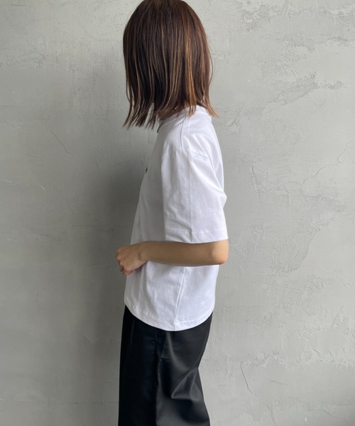tシャツ 「 /カルバンクライン」 ロゴプリント ショートスリーブTシャツ レディース Calvin Klein/カルバンクライン] ロゴプリント ショートスリーブ