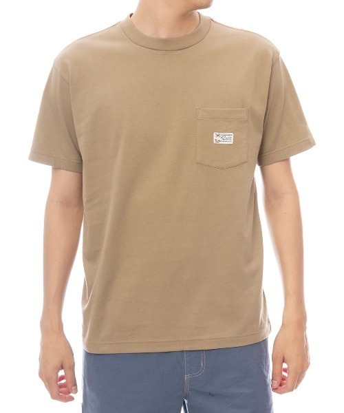 RVCA(ルーカ)の「RVCA メンズ EXOTICA POCKET SS Tシャツ 【2025年春夏モデル】/ルーカ胸ポケットワンポイントバックプリント半袖Tシャツ(Tシャツ/カットソー・メンズ・ベージュ/ブラウン系その他・X-LARGE/LARGE/SMALL)」の3枚目の写真