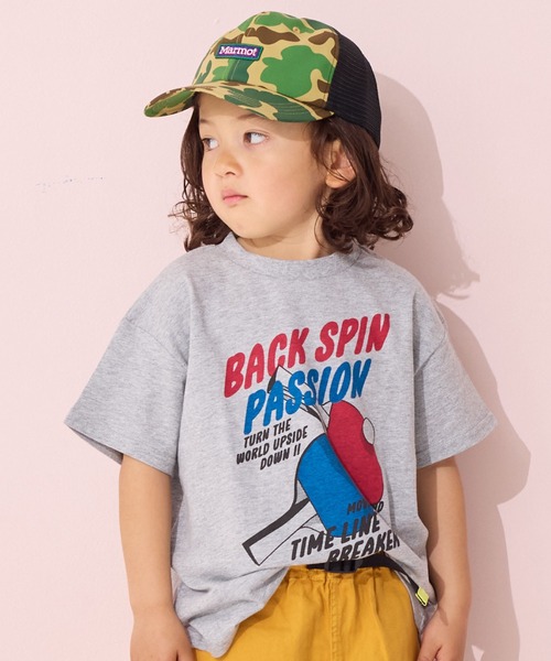 Life Support Products（ライフサポートプロダクツ）の「スポーツプリントＴシャツ（Tシャツ/カットソー・キッズ・オレンジ/パープル/ダークブルー/チャコール/ミント/マスタード/ホワイト系その他/オフホワイト/ライトブラウン/杢グレー・80/90/95/100/110/120/130/140/150）」の4枚目の写真