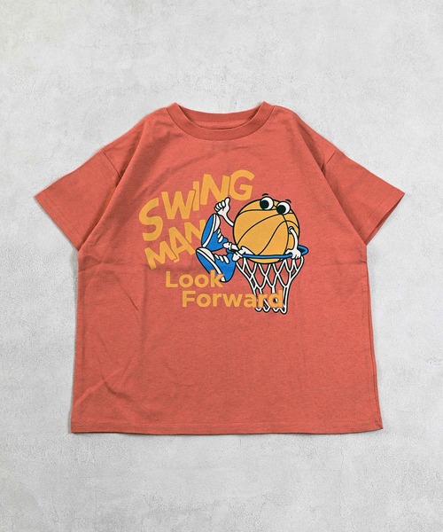 Life Support Products（ライフサポートプロダクツ）の「スポーツプリントＴシャツ（Tシャツ/カットソー・キッズ・オレンジ/パープル/ダークブルー/チャコール/ミント/マスタード/ホワイト系その他/オフホワイト/ライトブラウン/杢グレー・80/90/95/100/110/120/130/140/150）」の10枚目の写真