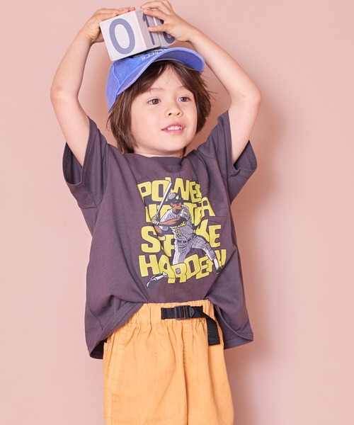 Life Support Products（ライフサポートプロダクツ）の「スポーツプリントＴシャツ（Tシャツ/カットソー・キッズ・オレンジ/パープル/ダークブルー/チャコール/ミント/マスタード/ホワイト系その他/オフホワイト/ライトブラウン/杢グレー・80/90/95/100/110/120/130/140/150）」の5枚目の写真