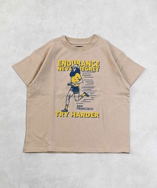 Life Support Products（ライフサポートプロダクツ）の「スポーツプリントＴシャツ（Tシャツ/カットソー・キッズ・オレンジ/パープル/ダークブルー/チャコール/ミント/マスタード/ホワイト系その他/オフホワイト/ライトブラウン/杢グレー・80/90/95/100/110/120/130/140/150）」の6枚目の写真