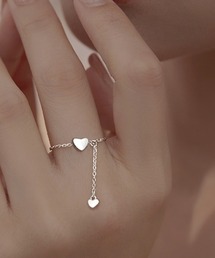 Coo+i（クーイ）の「ハートチェーンリング 調整可能（リング）」