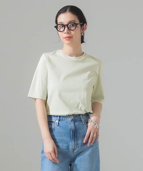 Demi-Luxe BEAMS（デミルクス ビームス）の「スーピマコットン スムース Tシャツ（Tシャツ/カットソー・レディース・チャコールグレー/ホワイト/ピンク/ミント・ONE SIZE）」の21枚目の写真