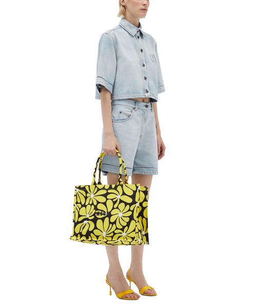 MSGM(エムエスジーエム)の「【NEW】サイケデリックデイジー キャンバストートバッグ(トートバッグ・レディース・ブラック×イエロー/ブラック×ホワイト・ONE SIZE)」の6枚目の写真