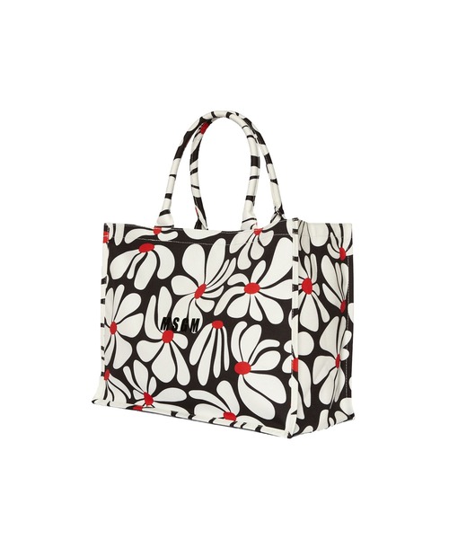 MSGM(エムエスジーエム)の「【NEW】サイケデリックデイジー キャンバストートバッグ(トートバッグ・レディース・ブラック×イエロー/ブラック×ホワイト・ONE SIZE)」の8枚目の写真