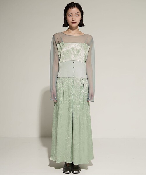 STUDIOUS/ステュディオス】Sheer Shoulder Dress/シアーショルダー