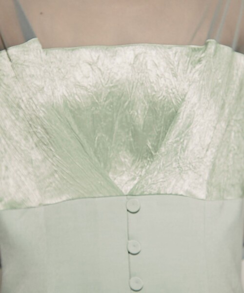 STUDIOUS(ステュディオス)の「【STUDIOUS/ステュディオス】Sheer Shoulder Dress/シアーショルダードレス/ワンピース(ワンピース・レディース・ブラック/ミント・1/2)」の9枚目の写真