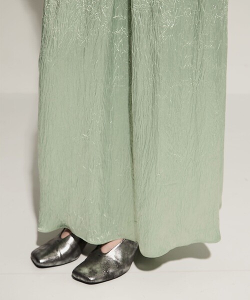 STUDIOUS(ステュディオス)の「【STUDIOUS/ステュディオス】Sheer Shoulder Dress/シアーショルダードレス/ワンピース(ワンピース・レディース・ブラック/ミント・1/2)」の13枚目の写真