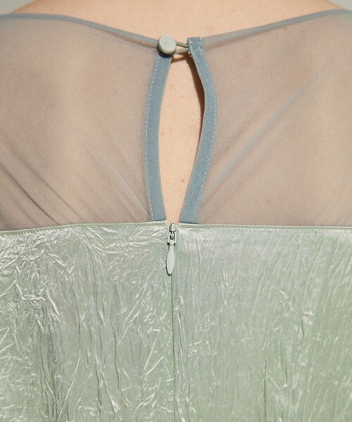 今期 STUDIOUS シアーショルダードレス ミントグリーン