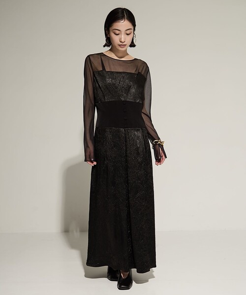 スーツ・フォーマル・ドレス STUDIOUS Sheer Shoulder Dress STUDIOUS/ステュディオス】Sheer Shoulder Dress/シアー