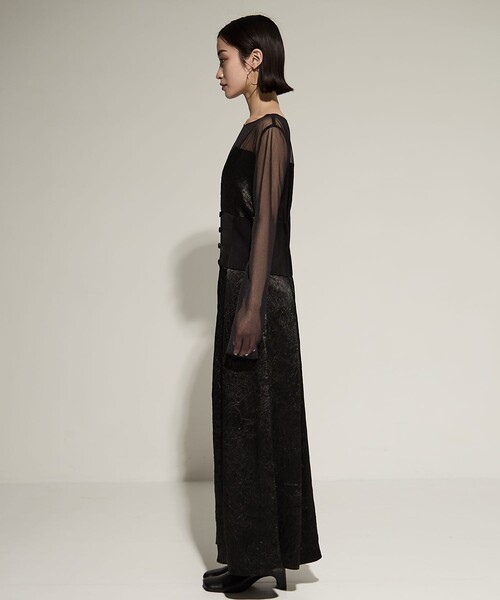 STUDIOUS/ステュディオス】Sheer Shoulder Dress/シアー