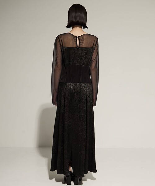 STUDIOUS/ステュディオス】Sheer Shoulder Dress/シアー