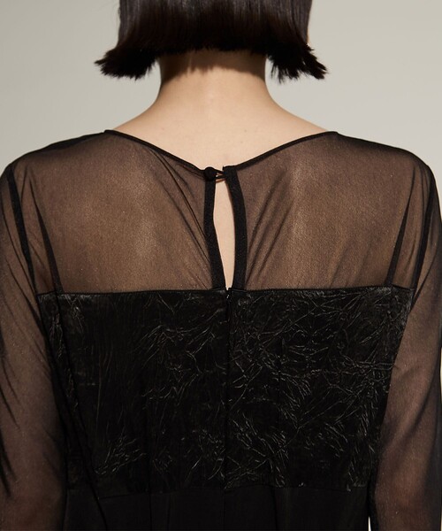 STUDIOUS/ステュディオス】Sheer Shoulder Dress/シアー