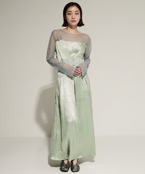 STUDIOUS/ステュディオス】Sheer Shoulder Dress/シアー