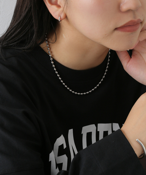 JOURNAL STANDARD relume（ジャーナルスタンダード　レリューム）の「《追加4》RELUMEボールチェーンネックレス（ネックレス・レディース・シルバー・FREE）」の4枚目の写真
