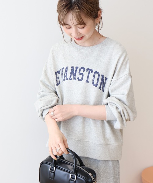 AMERICAN HOLIC(アメリカンホリック)の「EVANSTON ミニ裏毛プルオーバー(スウェット・レディース・グレー系その他/ネイビー/サックスブルー/ライトピンク・L/M)」の2枚目の写真
