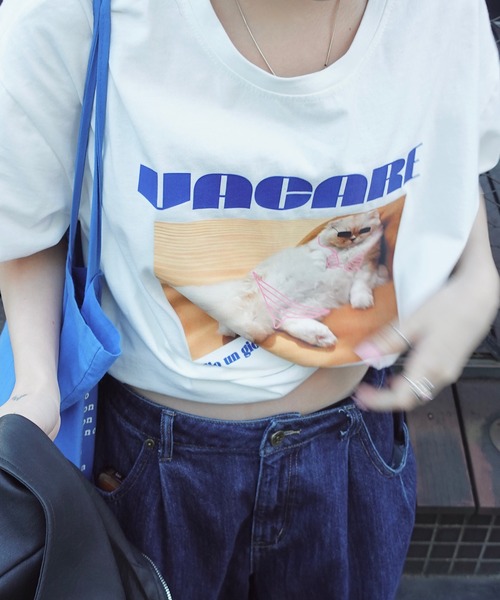 TEEN BOOP(ティーンブープ)の「CATフォトTee(Tシャツ/カットソー・レディース・ブラック/ホワイト・FREE)」の11枚目の写真