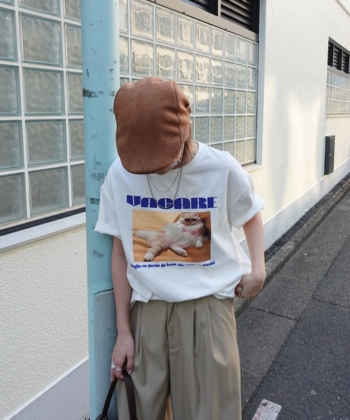 TEEN BOOP(ティーンブープ)の「CATフォトTee(Tシャツ/カットソー・レディース・ブラック/ホワイト・FREE)」の21枚目の写真