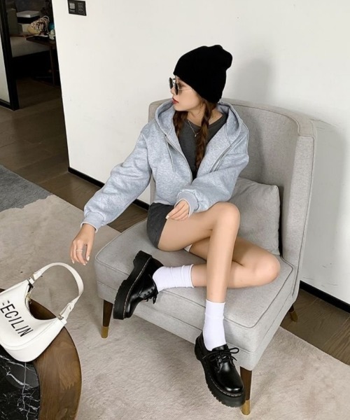 Ritzy（リッツィー）の「厚底 レースアップシューズ（ローファー・レディース・ブラック・23/23.5/24/24.5/25）」の3枚目の写真